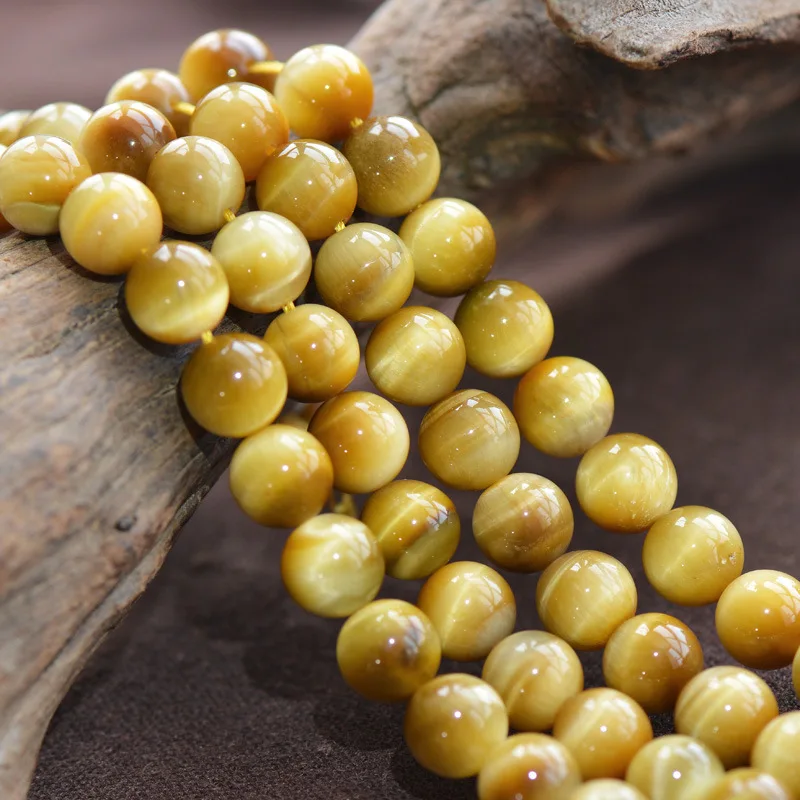 

Joanlyn Grade AA Natural Gold Tiger's Eye Beads 4mm-16mm Smooth Polished Round 15 Inch Strand TE02