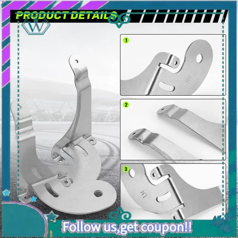

AA92-Stainless Steel Car Front Grille Spot Light Fixing Bracket For-BMW Mini R50 R52 R53 2001-2007