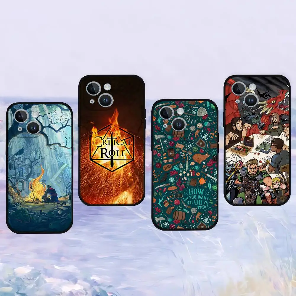 Juego D-dungeons D-dragons D-DNDs Black Phone Case That Fits For IPhone 17,16,15,11,13,14 Pro Max,Plus,X,Xr,Xs Max,13Mini