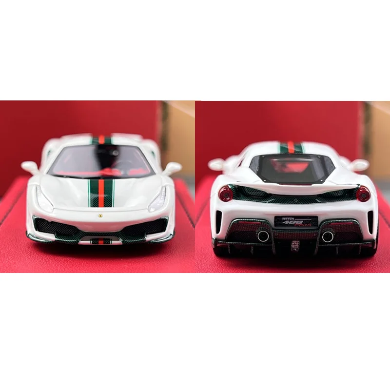 RW 1/64 Ferrari 488 Pista legering speelgoedmotor gegoten metalen model cadeau