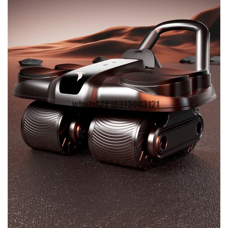 Four-wheel abdominal wheel automatic rebound abdominal muscle fitness equipment training curl belly thin belly