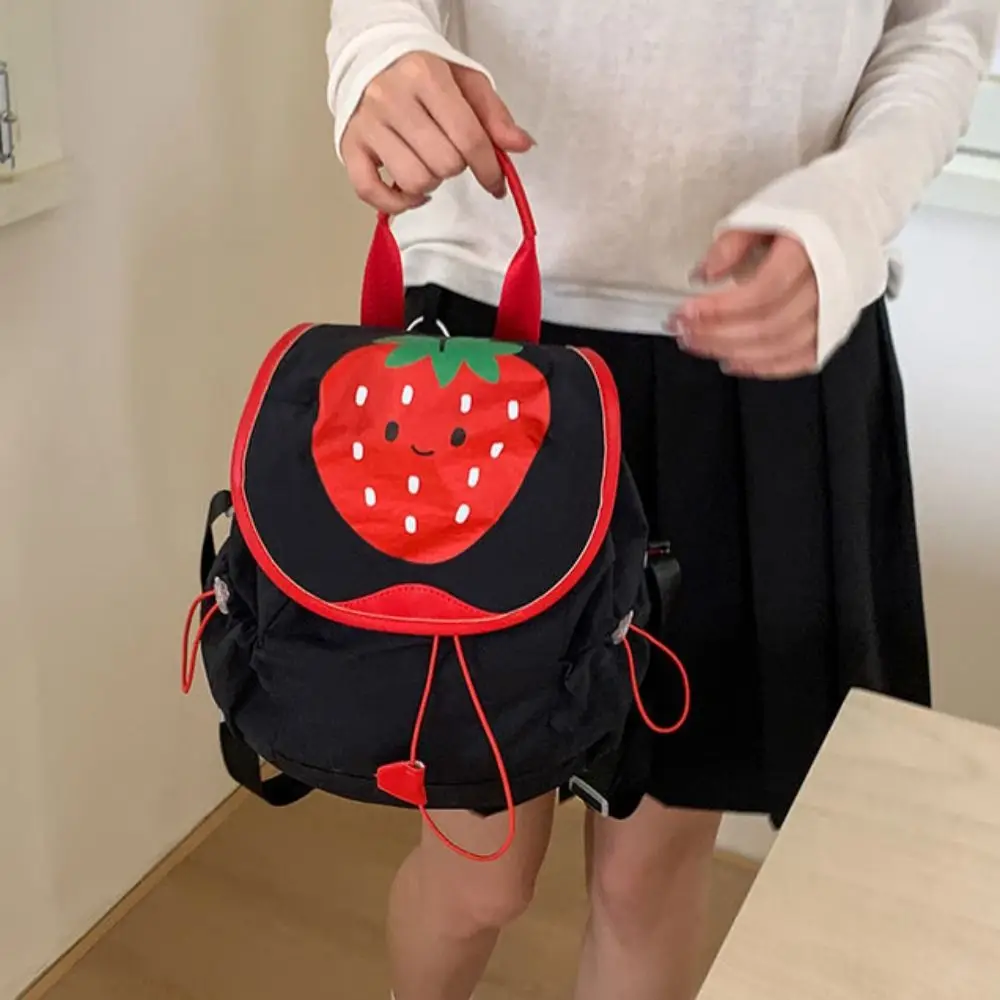

Dopamine Color Outdoor Drawstring Backpack Waterproof Travel Fruit Nylon Backpack Book Bag Large Capacity Hiking Shoulder Bag