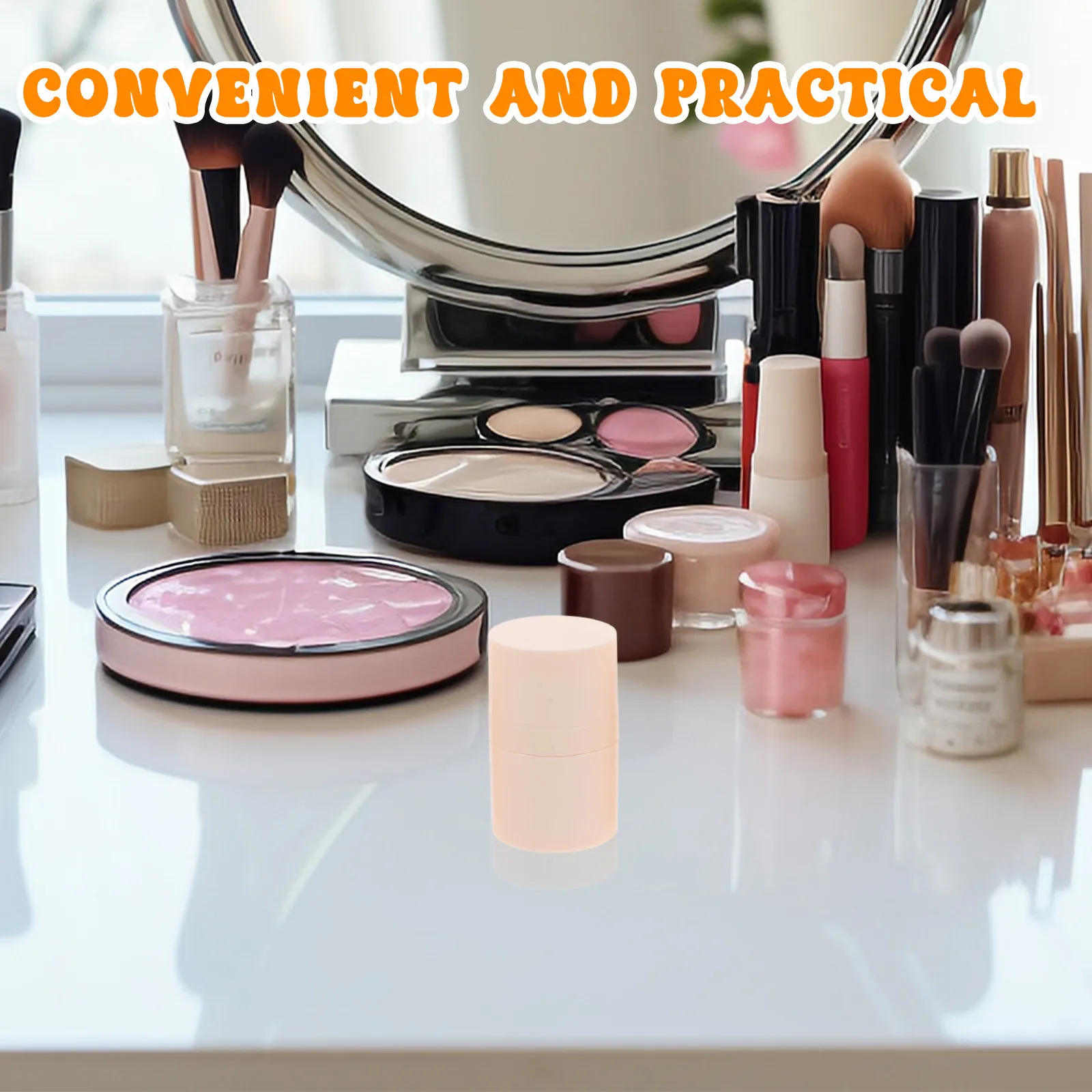 Contenedor portátil de polvo suelto, tarro de maquillaje compacto de viaje con esponja, estuche vacío reutilizable para polvo facial, Mini contenedor, 4 Uds.
