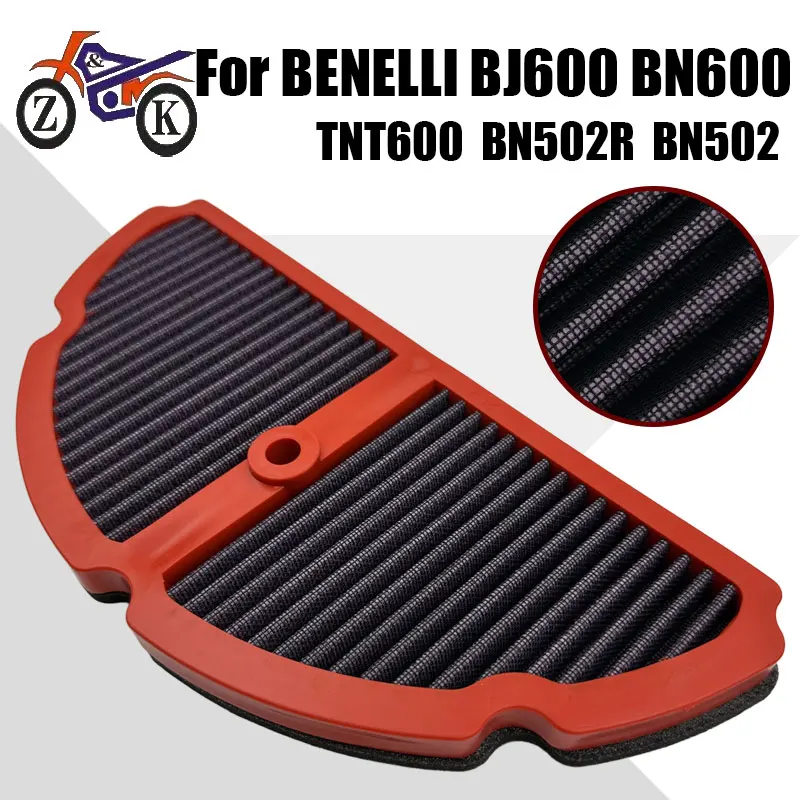 

1PCS Motorcycle Air Filter For Benelli BN502 2015-2019 TNT600 BN502R BN600 BJ600 High Flow Air Intake Cleaner Replace PBE6N1501