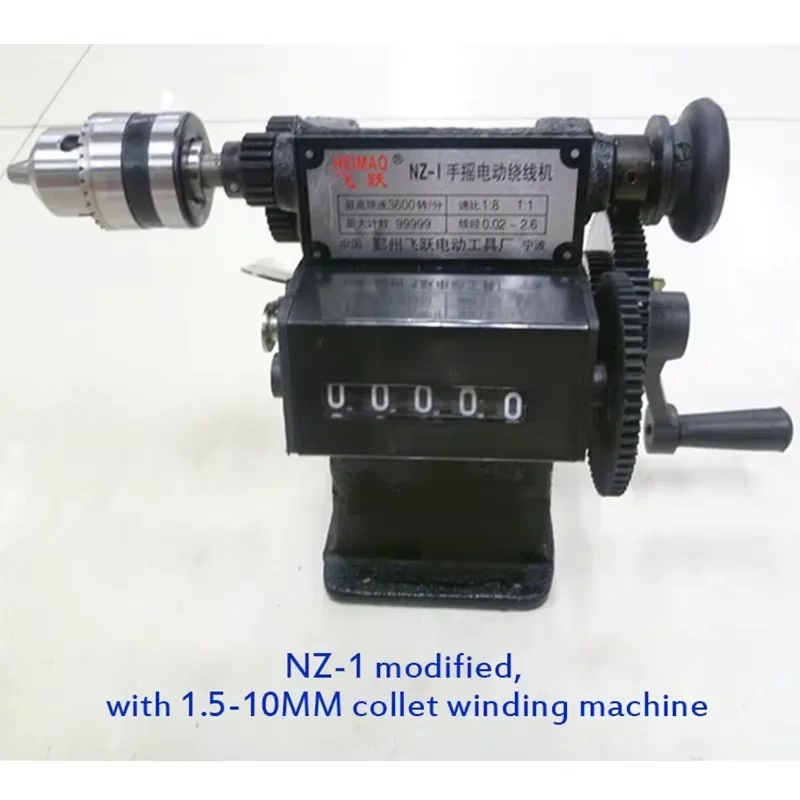 Handslinger elektrische wikkelmachine NZ-1 NZ-5 Mini wikkelmachine Wijzerplaatsnelheid Handmatige ijzeren tandwielwijzer Wikkelspoel
