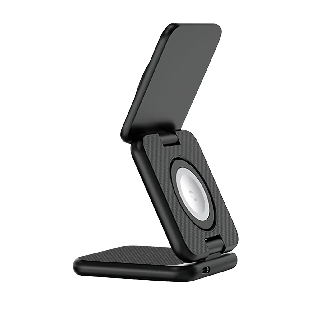 WiWU Kevlar 3 in 1 Wireless Charger for iPhone 17 16 15 Magnetic Fast Charging 15W Qi2.0 Wireless Charging for Apple Watch - Image 3