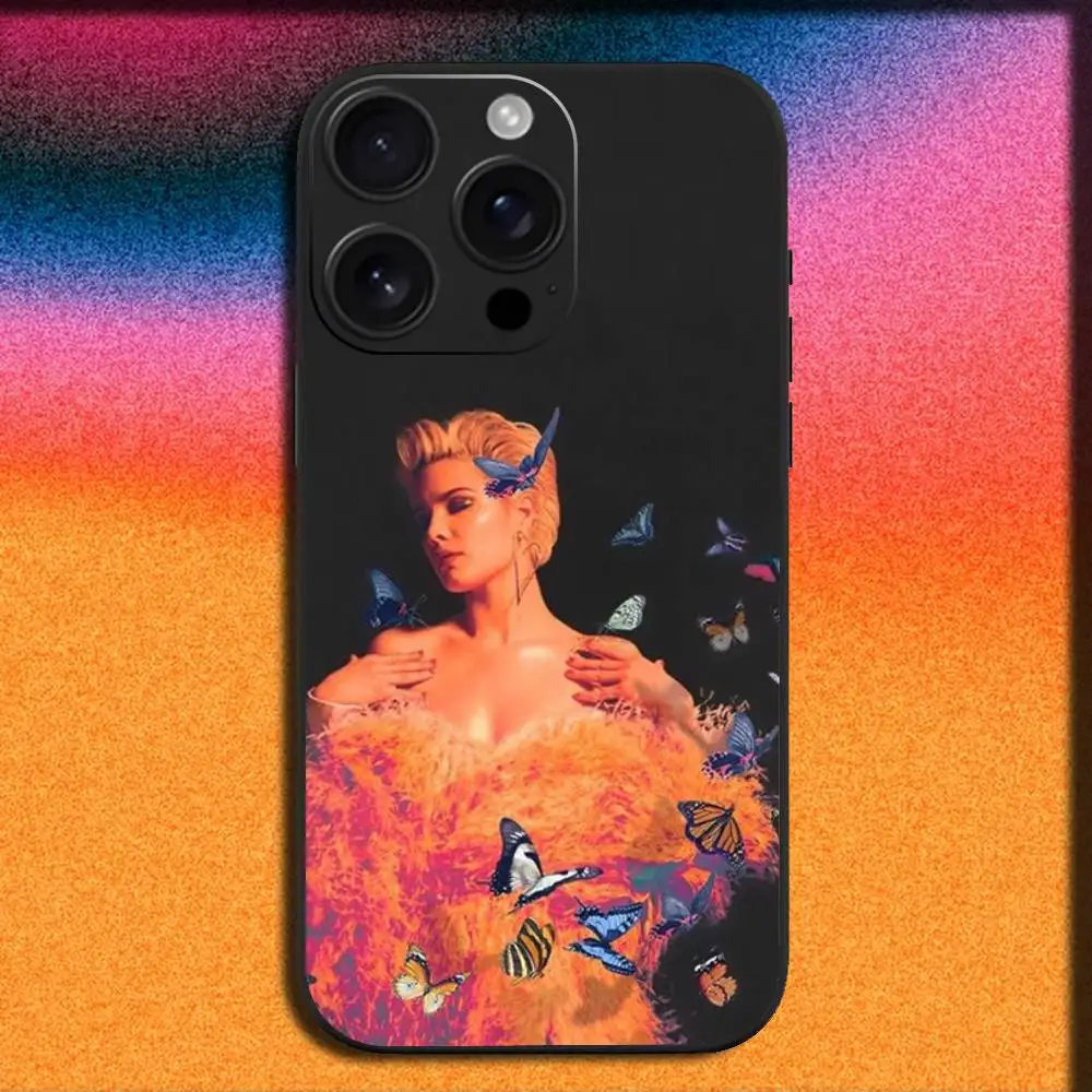 حافظة هاتف S-Singer H-Halsey لهاتف iPhone 17,16,15,14,13,12,11,Pro,Max,Plus,E,SE4,Air,غطاء أسود صغير