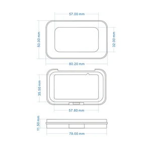 Saklama kutuları, saklama kutusu, dikdörtgen siyah iğneler, bir dikiş, nakış iğnesi olarak manyetik bir ortam, düğmeler, pimler, malzeme demirdir Satışta ilk 10 veya çapraz dikiş için kelepçe-no. 1