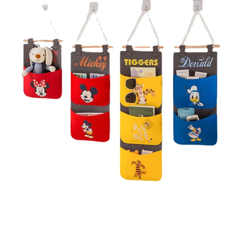 

Disney animation Mickey Mouse Donald Duck fabric wall-mounted storage hanging bag hanging storage pocket dormitory storage rack