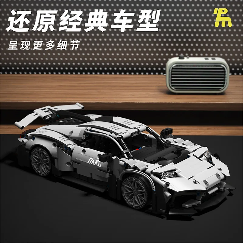 Nowy T3014 116 sztuk MOC techniczne 1:14 zdalnie sterowanym samochodowym sportowym klocki Model wyścigi cegły zabawki dla chłopców prezent urodzinowy