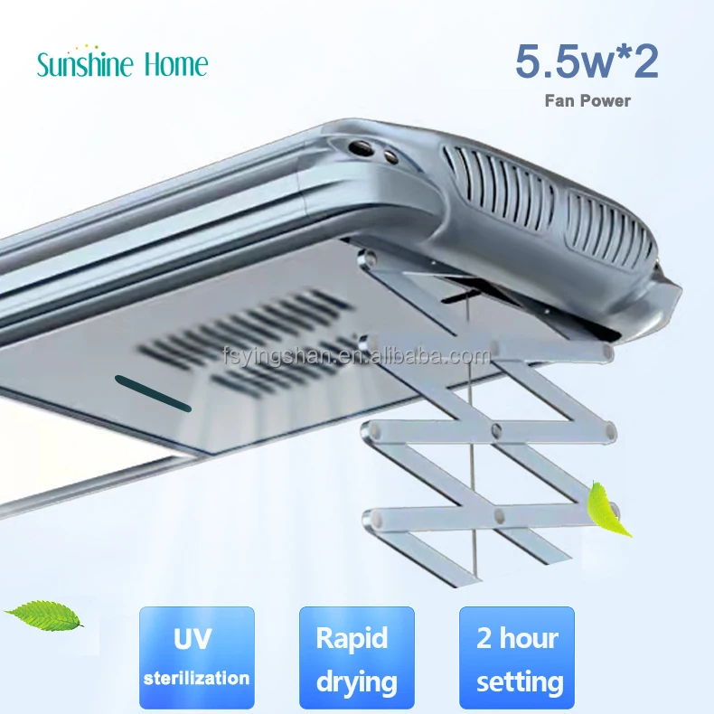 Smart retractable ceiling electric clothes drying rack lifting laundry drier hanger rack