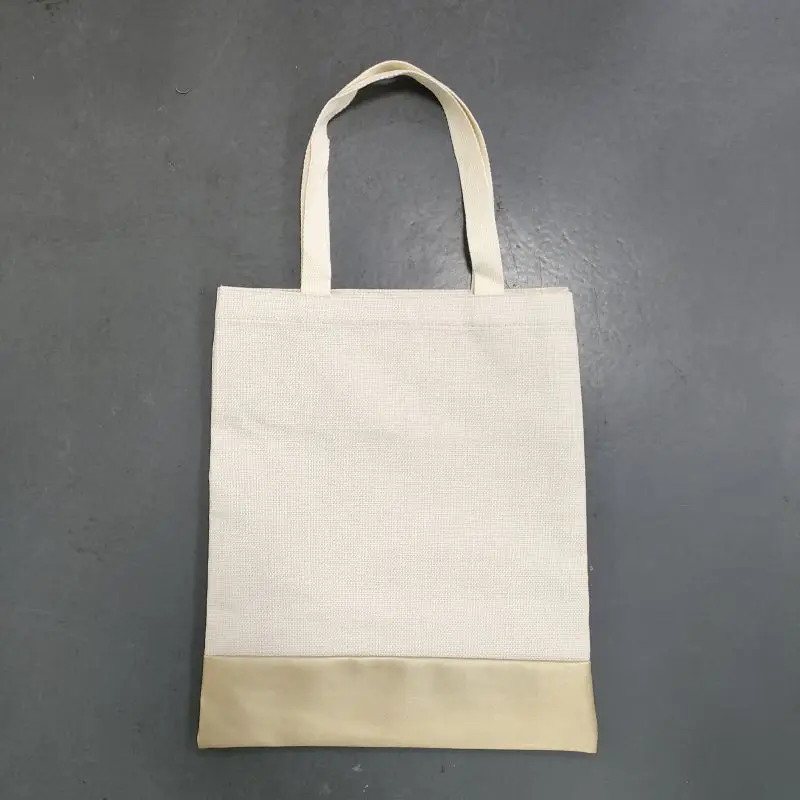 New Linen Leather Sole Thermal Sublimation Shopping Bag Blank For Printing Thermal Transfer Multi-color Shopping Bag Tote Bag