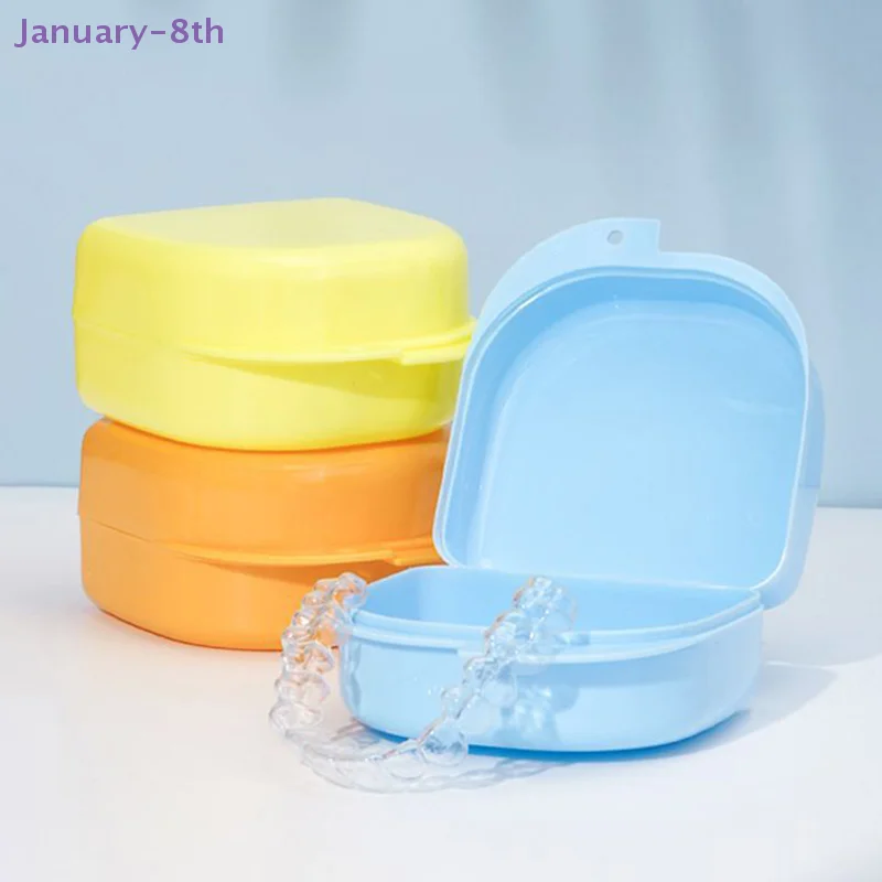 1 Pcs Denture Storage Box Partial Denture Case Orthodontic Prosthesis Teeth Container Boxes Dental Retainer