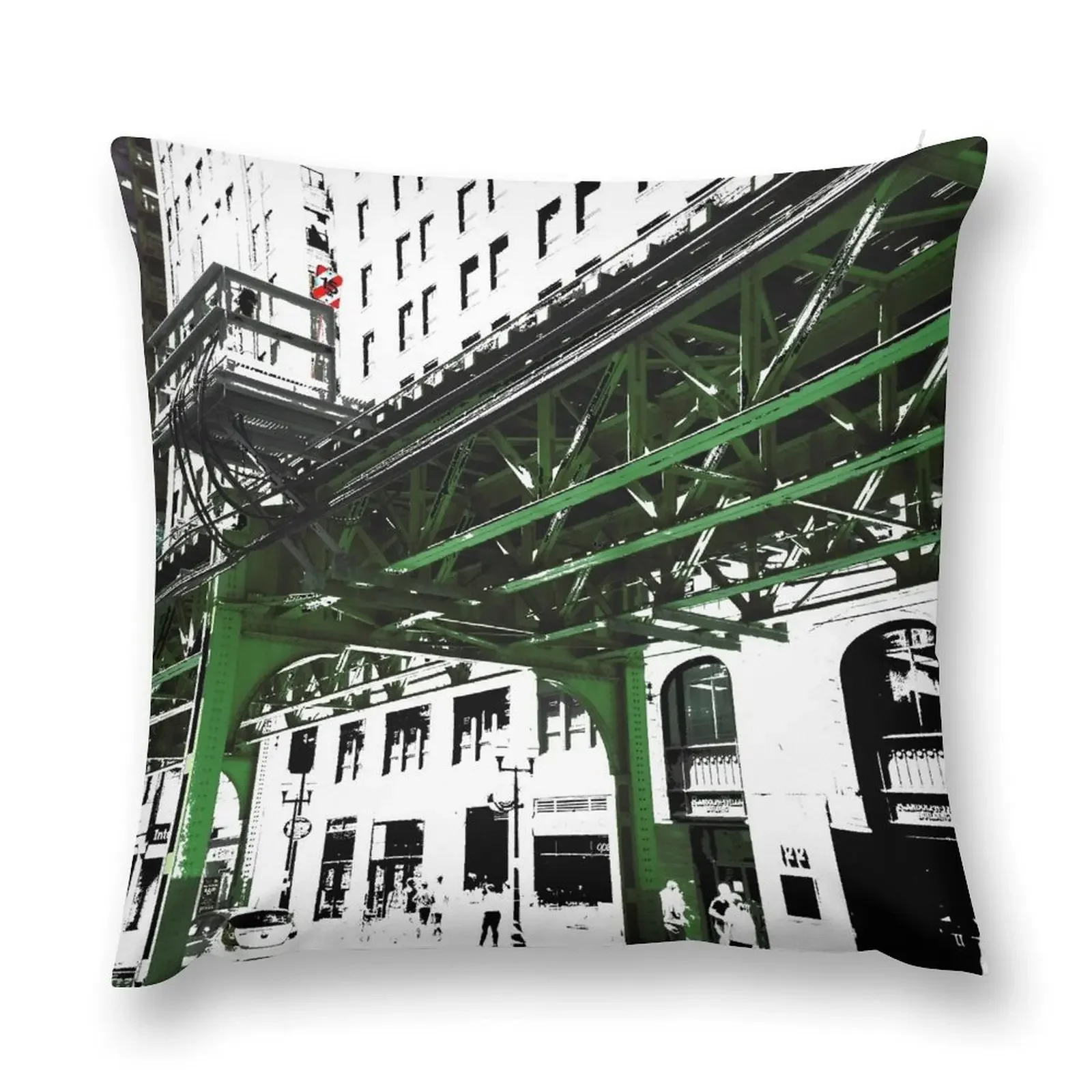 

Chicago l - Chicago el art 'THE L' black & white photography Throw Pillow Cushion Child home decor items bed pillows pillow