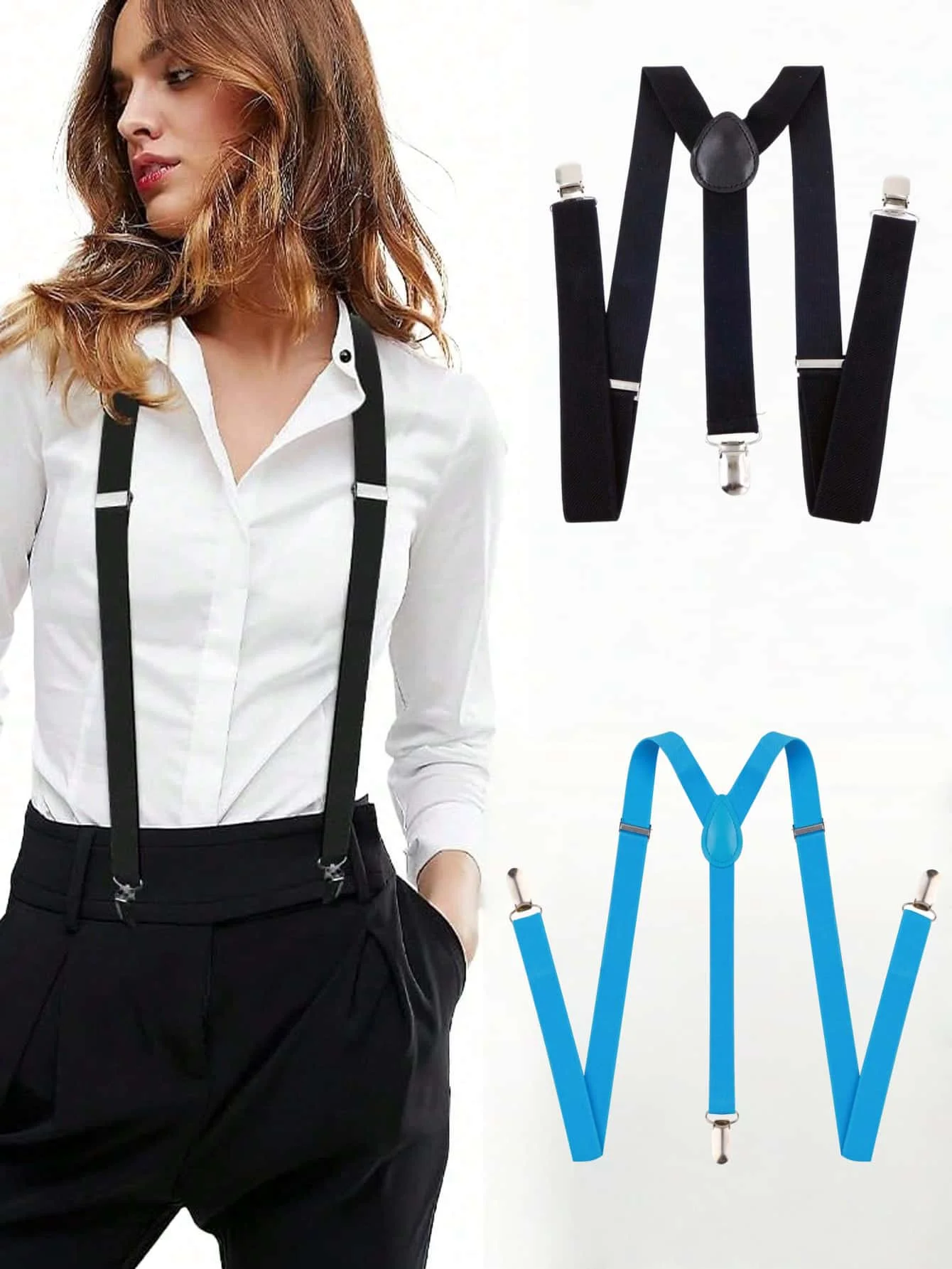 신제품 남성용 서스펜더 고탄력 조절 가능 3개의 강력한 클립 서스펜더 헤비 듀티 바지 홀더 웨딩웨어