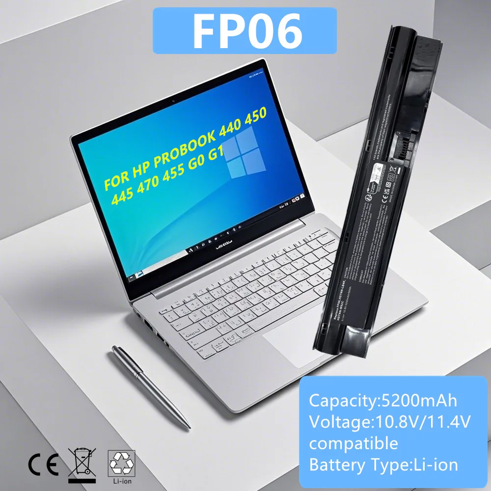 Batería para portátil HP ProBook 440 445 450 455 470 G0 G1 FP06 FP09 ElitePad 900 G1 HSTNN-IB4J HSTNN-LB4K HSTNN-UB4J HSTNN-W92C