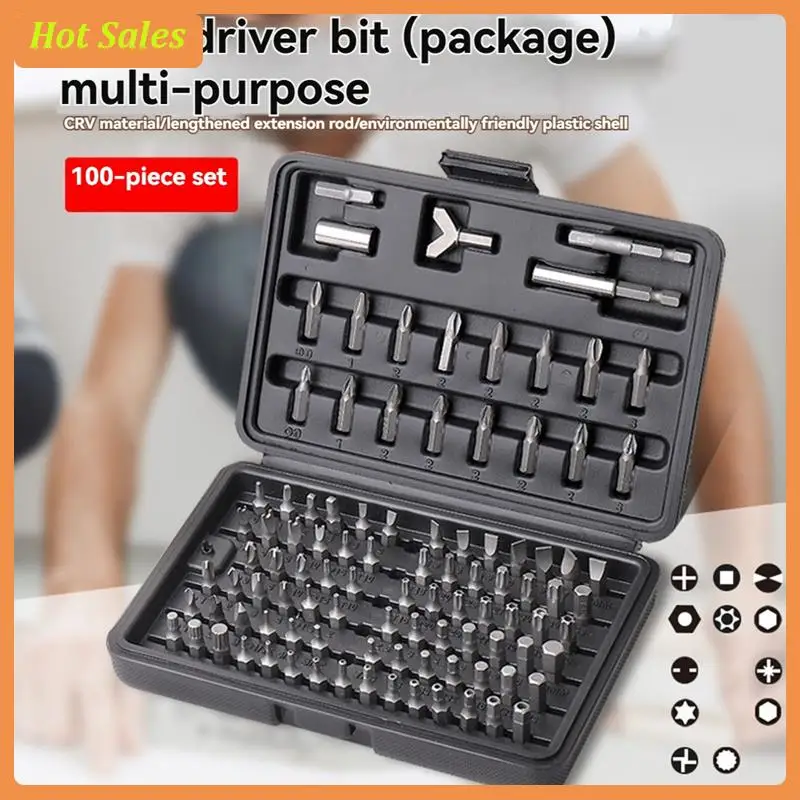 

AA05 Multi Combo Kit Screwdriver Bit Head Set 100 Piece Bit Box Hss Twist Drill Set Woodworking Accessorie For Power Machine