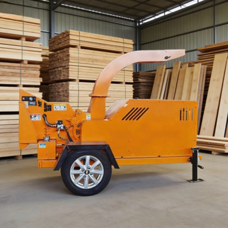 

Heavy Duty Wood Chipper Machine Auto Feed Powerful Garden Shredder Portable Drum Type Professional Forestry