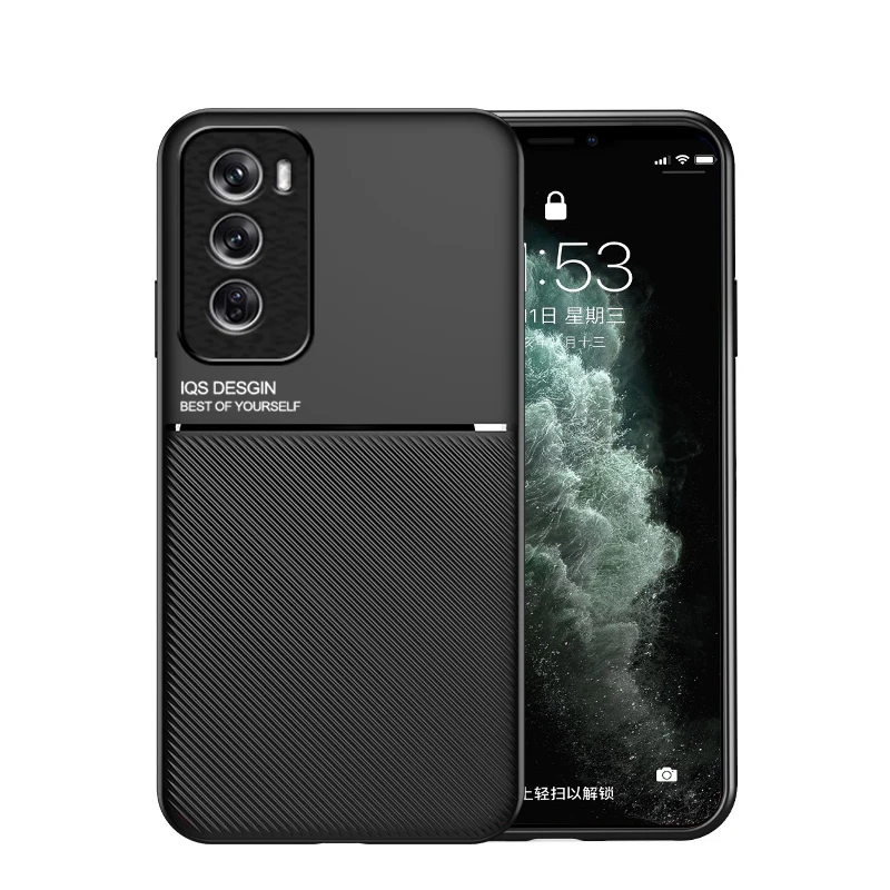 Per Reno12 Pro Case Car Magnetic Leather Cover Soft Frame Funda On per OPPO Reno12 Pro Reno 12 Pro 5G custodie per telefoni Capa