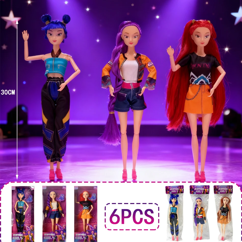 Mu lectas de dansadores de demonios Kpop de 11 pulgadas، figuras de acti de juguete Rumi Mira Zoey، hermosa princesa، mualecas de