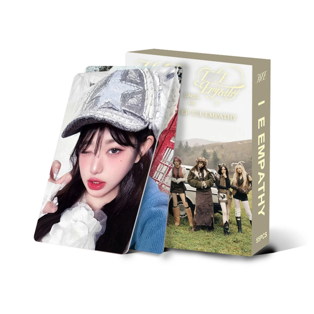 

55Pcs KPOP Wonyoung LIZ Album Empathy Lomo Cards Boxed Photocards Yujin Gaeul Rei Leeseo Double-Sided Lomo Cards Fans Collection