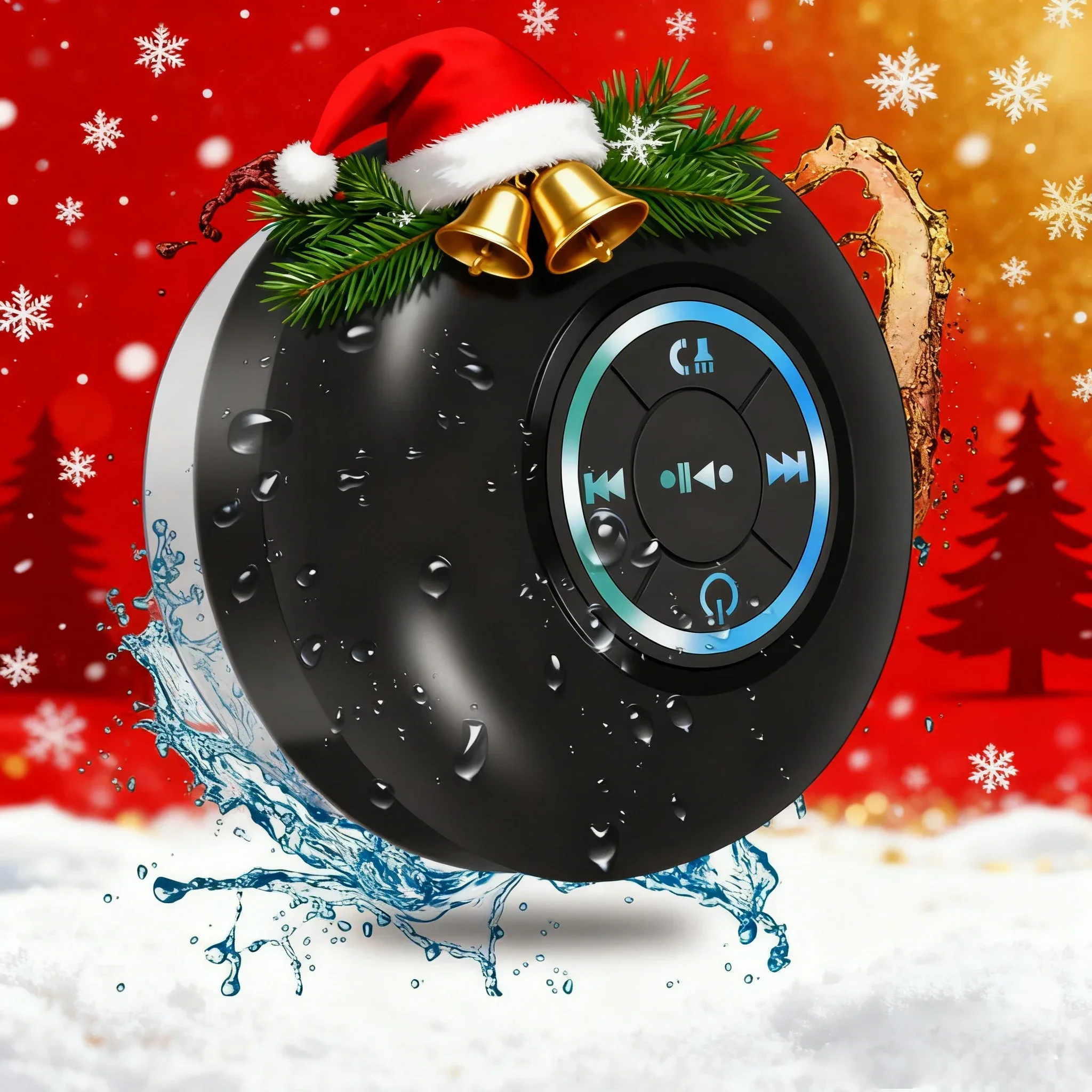 Viral Light Show Speaker! IPX6 Waterproof + Hands-Free Call, USB Rechargeable for Shower/Pool/Beach