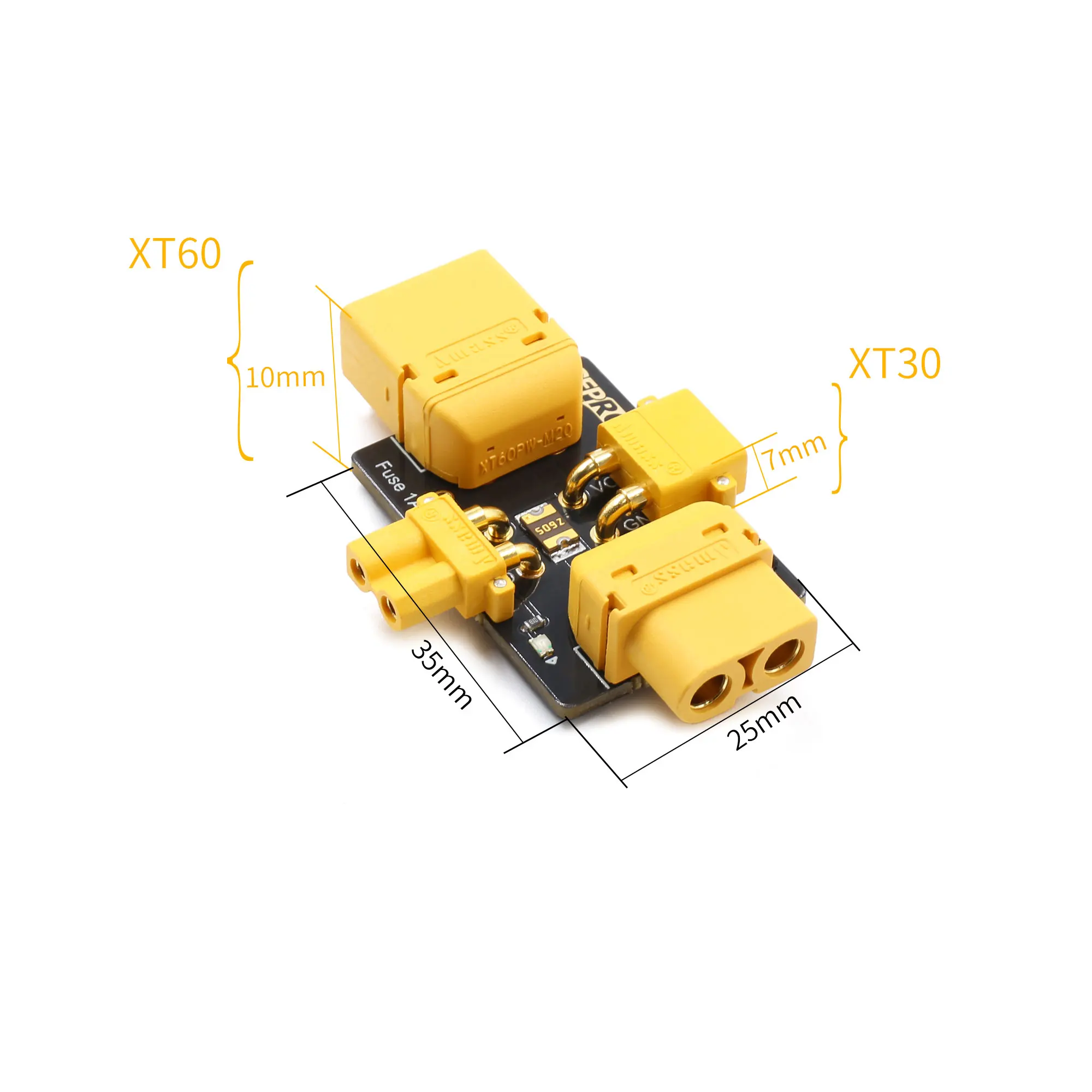GEPRC Smoke Stopper Anti-Short Circuit FPV Protection Board, XT30 XT60 Universal 1-6S LiPo Smoke Prevent Fuse Board
