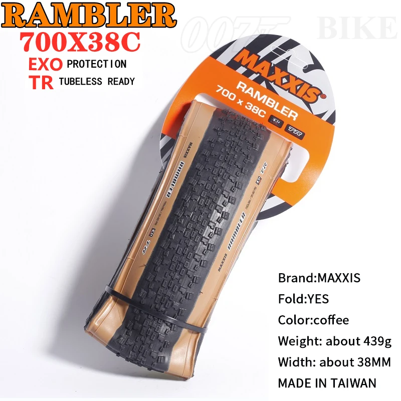 MAXXIS RAMBLER TUBELESS 700x38C/40C/45C/50C 650x47B 27.5x1.5 GRAVEL/ADVENTURE  And Dirt Road Racing Tire of Bicycle