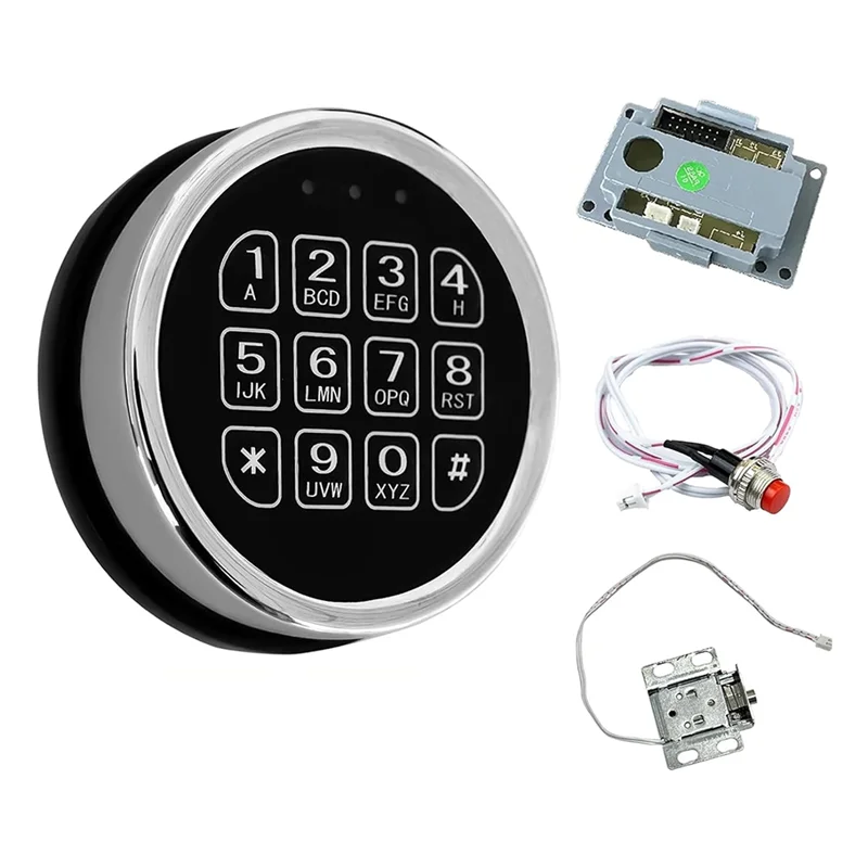 BNVN-Comprehensive Zinc Alloy Keypad Lock Set With Solenoid, 14 Ribbon Cable, And Reset Button For Security