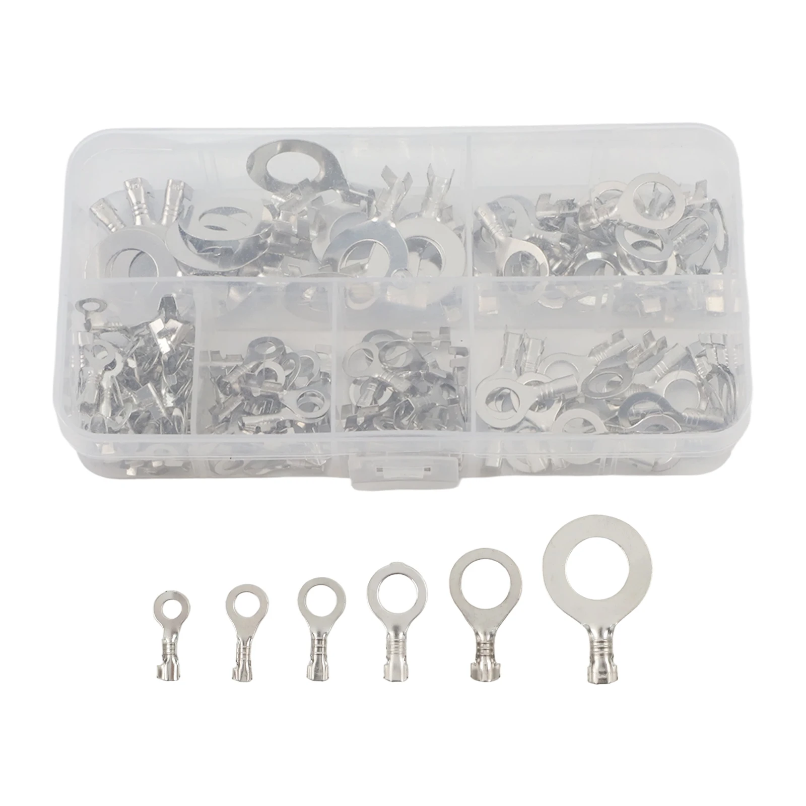 Electrical Wire Copper Ring Lugs 150pcs Crimp Terminals for Secure Cable Connections in Industrial and Vehicle Systems