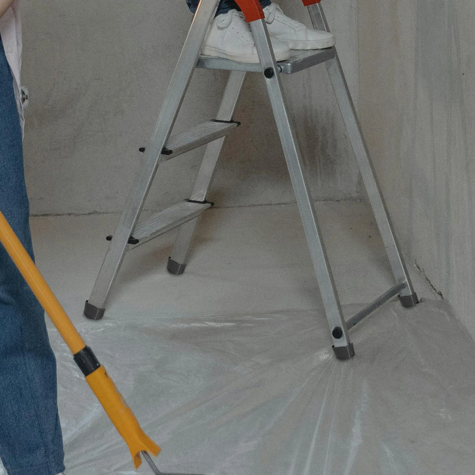 2 pezzi piedini per scale pieghevoli coperture in gomma cuscinetti di ricambio per accessori per scale domestiche design ispessito sicurezza migliora facile