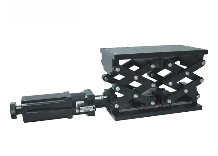 

Motorized Vertical Lifting Stage Scissor Electric Lifting Platform Capacity 50kg Stroke 150mm Table Size 250x135mm