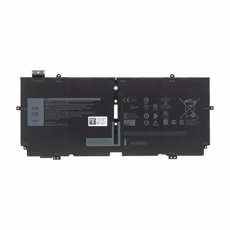 52TWH XX3T7 7.6V 51WH baterai Laptop untuk Dell XPS 13 7390 9310 2-IN-1 P103G P103G001 P103G002