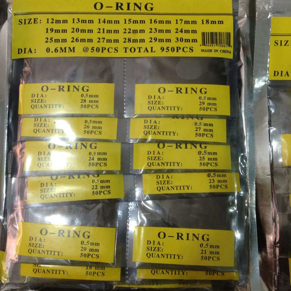 

950psc 0.5mm Watch Seal Washers for watch Case O-Ring Rubber Waterproof Gaskets Ring Joint Ring for Watch