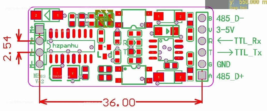 MBus dalla macchina al modulo TTL/RS485 TSS721A