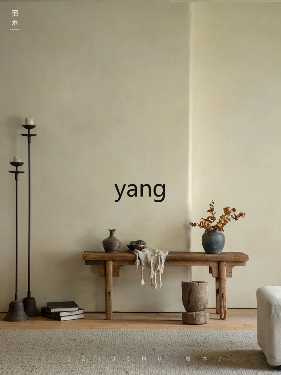 LH Chinese style wabi-sabi wind solid wood medium and ancient style entrance table changing shoes bench old furniture