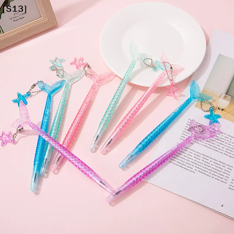 

5Pcs Crystal Glitter Mermaid Pendant Neutral Pen Wedding Bridesmaid Guest Gift Kids Birthday Party Favors Pinata Fill Gifts[S13]