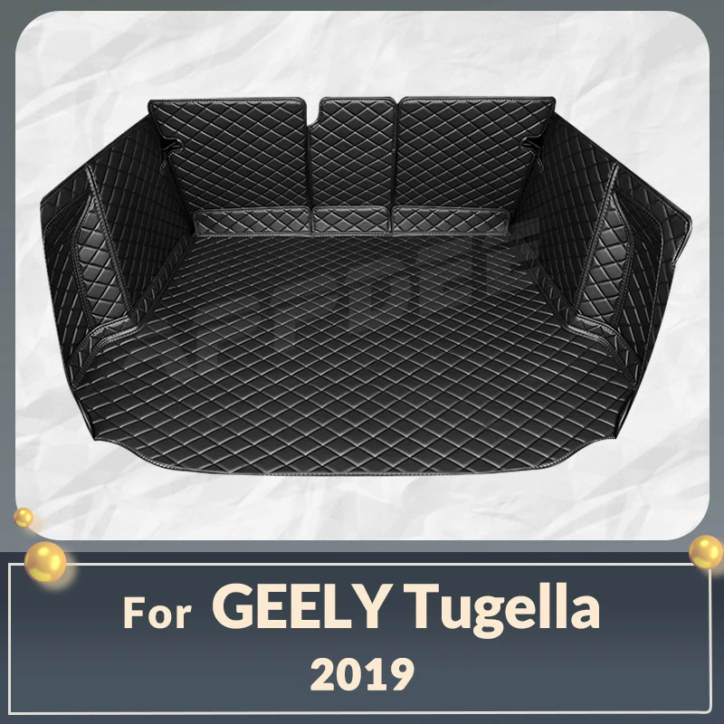 

Auto Full Coverage Trunk Mat For GEELY Tugella 2019 Car Boot Cover Pad Cargo Liner Interior Protector Accessories