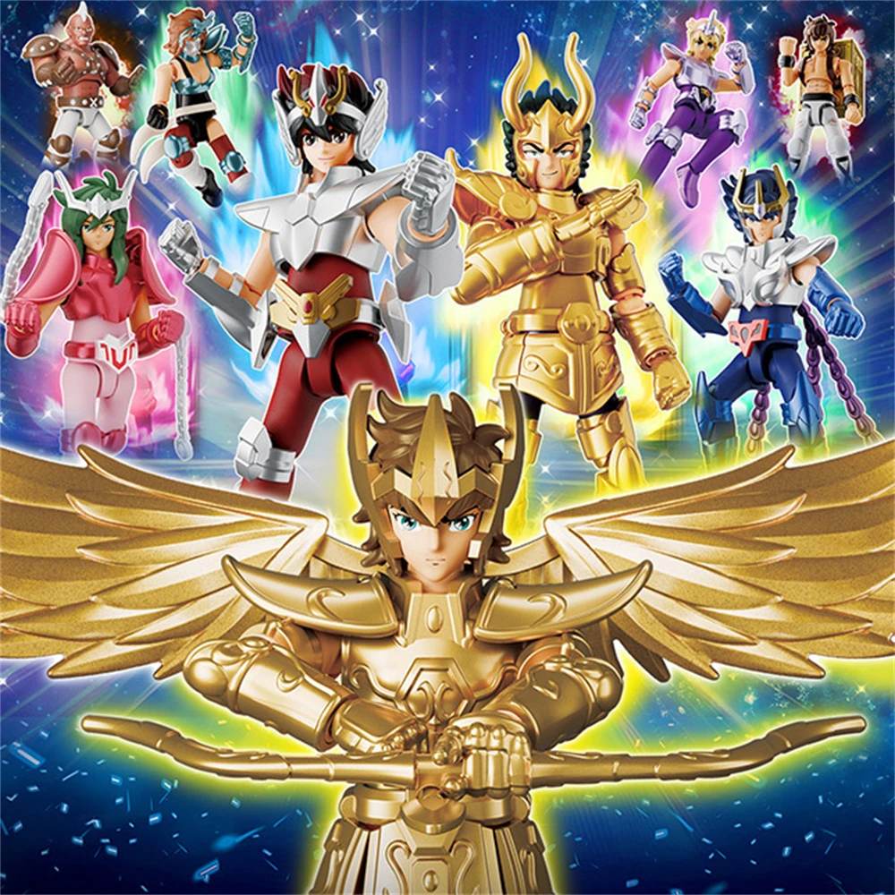 Blokees Gold Saint Action Figure DIY Montage Speelgoed Seiya Shiryu Hyoga Dohko Camus Shaina Bouwsteen Model Collectie