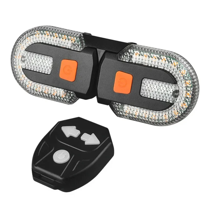 Bicycle Turn Signal Light Wireless Remote Control Taillight LED Warning Tail Lamp USB Rechargeable Rear Lights Bike Accessories