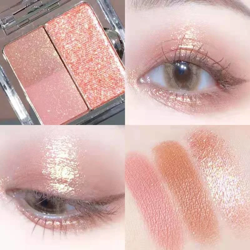 1/2PCS színek Kevert Burgonya sequins Feltűnően néz Tükörkép Keréklapát Barack Virágzás ideje Mali Maroktelefon Világító pearlescent Vízhatlan esőköpény eyeshadow