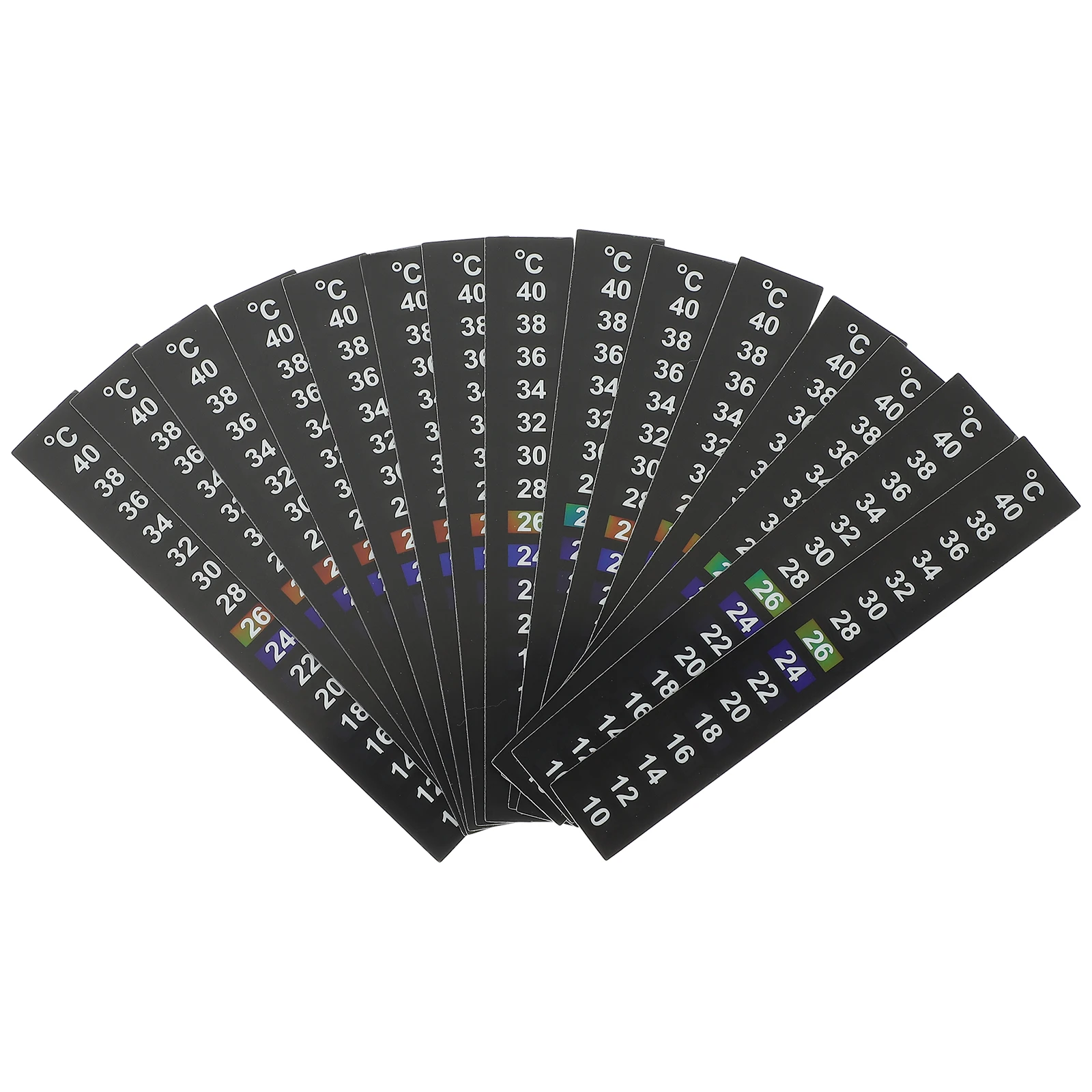 

15 Pcs Indoor LCD Temperature Bar Kitchen Thermometers Water Proof Adhesive Strip and Band Baby