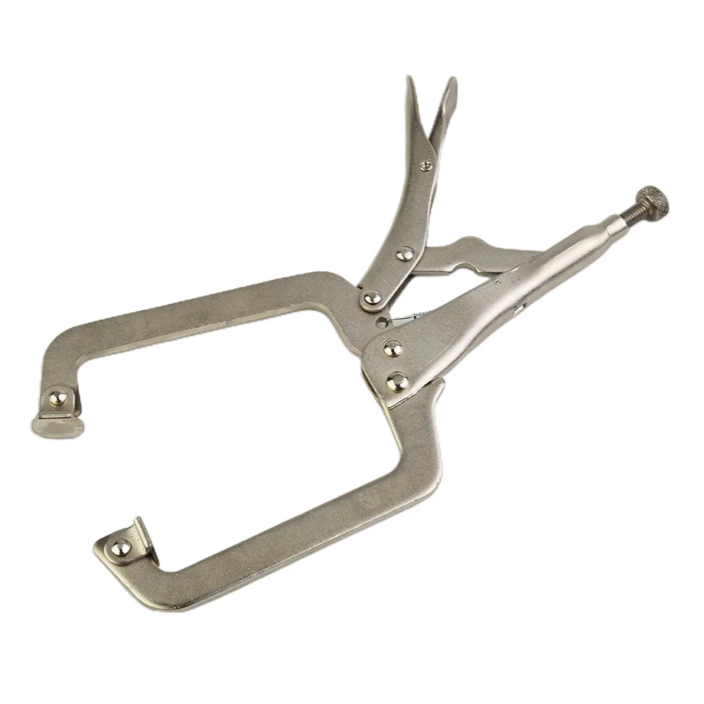 9Inch Steel C Clamp Vise Grip Locking Welding Pliers Wood Tenon Locator Tool Woodworking Clamps Clips Face Clamp