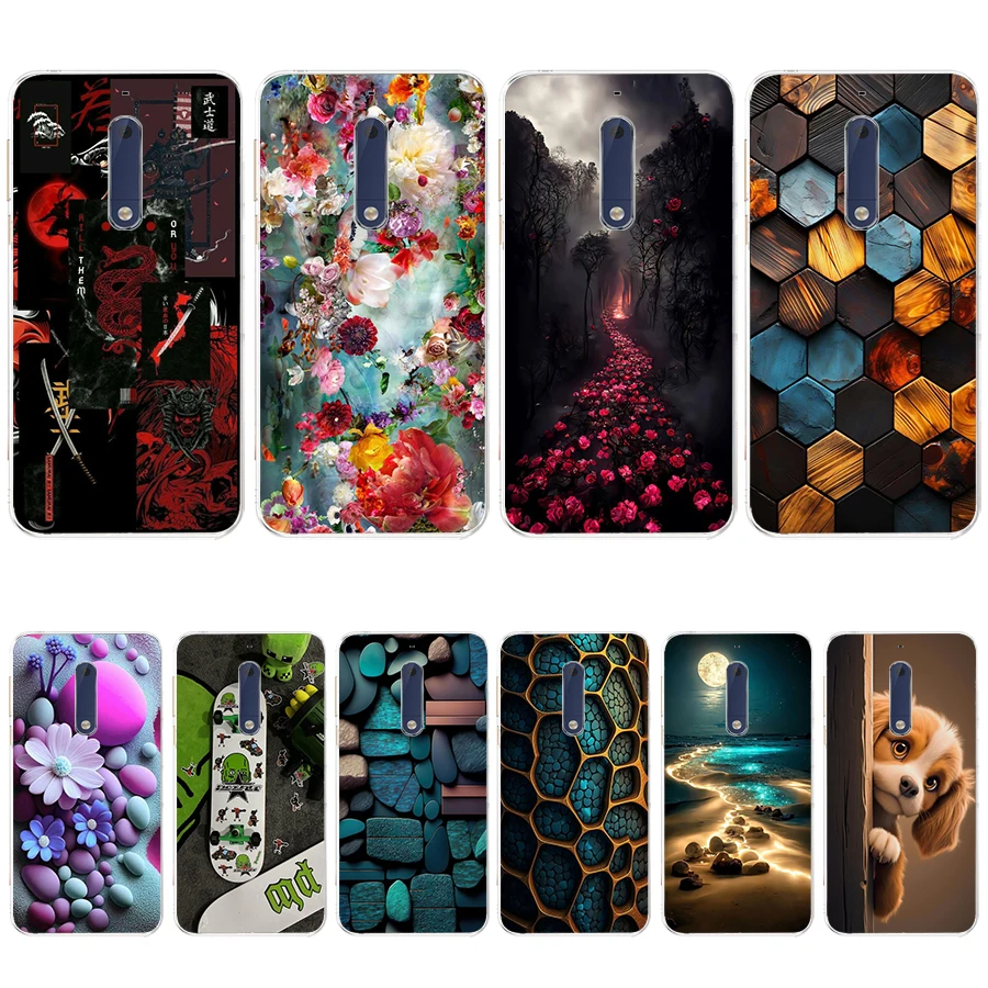 S1 colorful song Soft Silicone Tpu Cover phone Case for Nokia 5.1