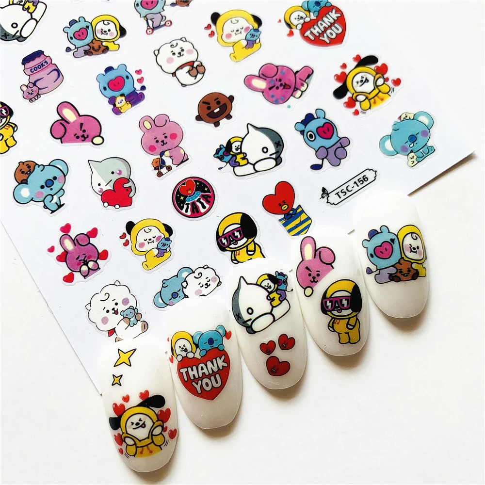 Newest TSC-157 MG-493 Hamster 3d nail art sticker nail decal stamping export japan designs rhinestones  decorations