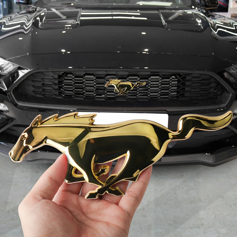 3D Zinklegierung Mustang Laufendes Pferd Emblem Frontgrill-Abzeichen für Ford Focus ST Mk2 Mk3 Mk7 Fiesta Kuga Kofferraum Dekorativer Aufkleber – Detail 10
