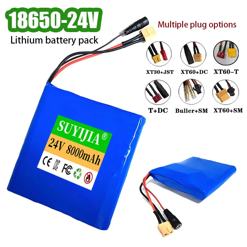 24V 8000mAh 18650 Li-ion Rechargeable Battery for Unicycle/skateboard Battery Pack with BMS Protection