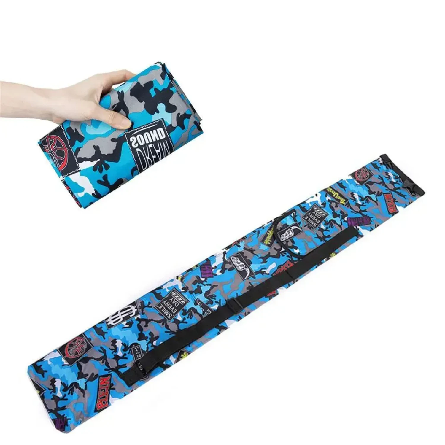 130/140cm Folding Camouflage Fishing  Waterproof Large Capacity Fishing Rod Fishing Tackle   Pouch Rod Case