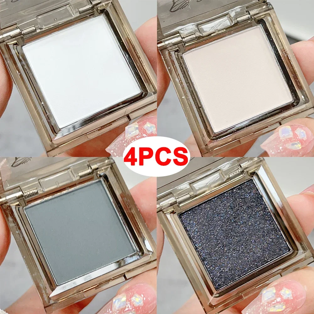 Monochrome Eyeshadow Palette Waterproof Lasting Smoky Black Eye Makeup Natural Brighten Highlighter Matte White Eyeshadow Women