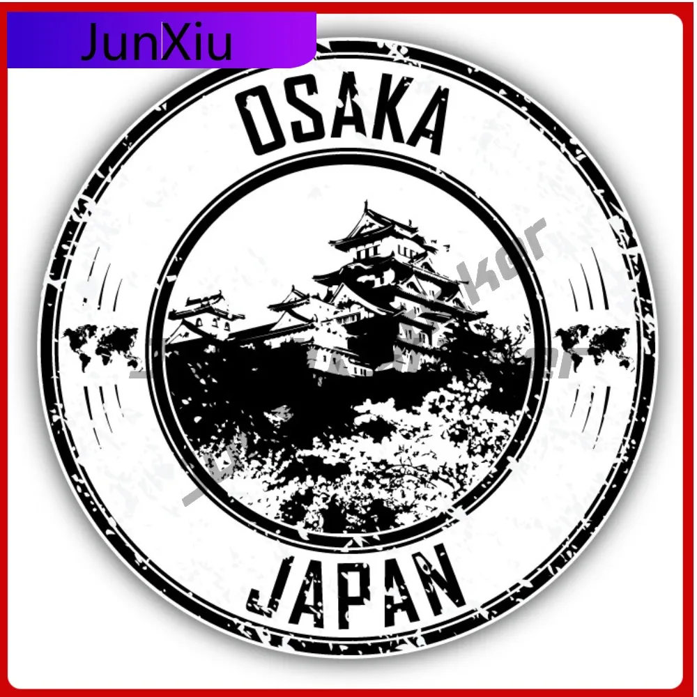 

Osaka Japan Creative Sticker Stamp Travel Car Decal Bumper Stickers For Laptops Funny Style Wall Use F Car Accessories Anti S